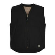 Berne Washed V-Neck Vest Size M Regular (Black)