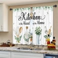 thumbnail image 4 of Rustic Eucalyptus Leaves Kitchen Curtains Small Short Leaf Plants Farmhouse Country Botanical Rod Pocket Wooden Board Farm Nature Bedroom Living Room Treatment Fabric 2 Panels 27.5Wx39H Inch, 4 of 6