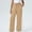 Khaki, variant on Odbmxy Pants Plus Women Wide-Leg High Waist Long Womens Trousers with Pockets Pleated Stretch Plain Loose Athletic Red Pants,XL