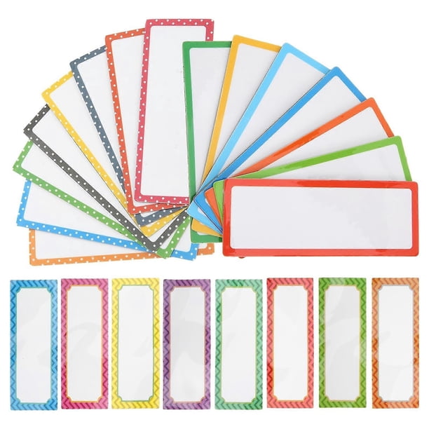 3 Sets Magnetic Dry Erase Name Tags with Rainbow Neon Stickers for Home & Office – Reusable, Multi Function Note Labels for Easy Item Identification