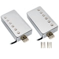 thumbnail image 5 of Artec VH59A Vintage Tone Covered Alnico 5 Humbucker Neck Bridge Pickups Set for LP Style Electric Guitar, Chrome, 5 of 5