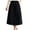 Black, variant on Tumotour Summer Skirt For Women A Line Loose Flowy Long Skirt Casual Drawstring High Waist Button Down Slit Midi Skirts With Pockets