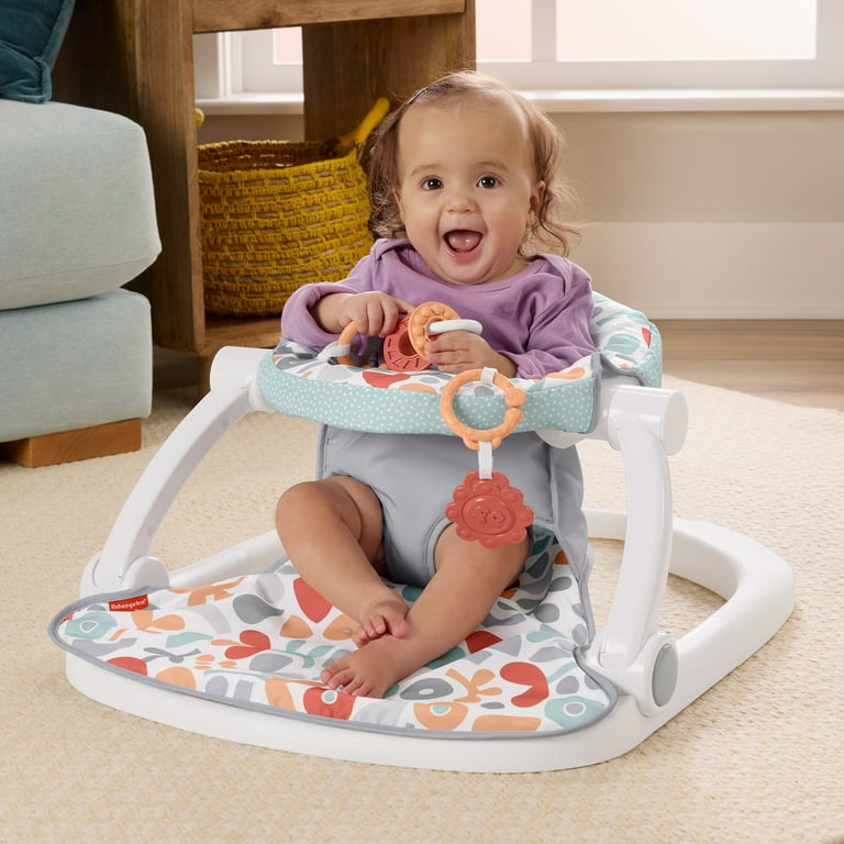Free Shipping Fisher Price Sit Me up Floor Seat Portable Baby Infant Chair with Snack Tray and Toys Fresh Floral Walmart