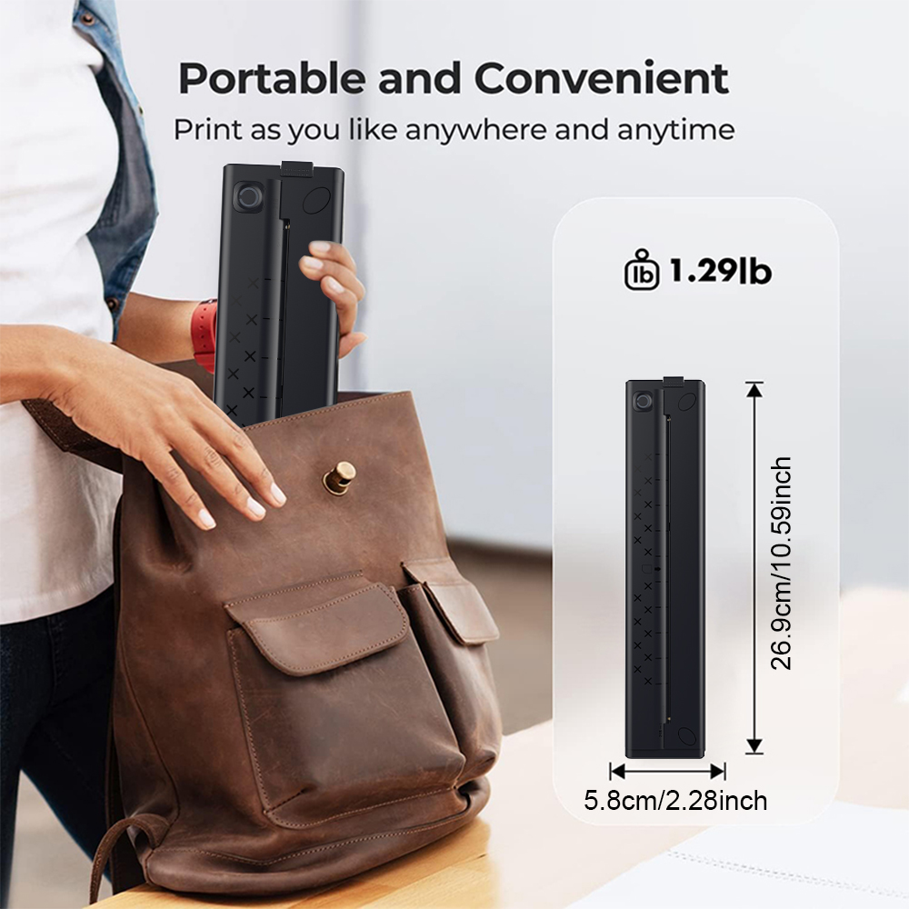 Foluu Thermal Tattoo Printers X9 Portable Wireless with 1Roll Paper Compatible with Phone/PC