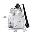 thumbnail image 3 of FORMRS Women's Travel Backpack Purse Anti-Theft Hidden Pockets Casual Shoulder Bag, Cartoon Blue Houses, 3 of 7