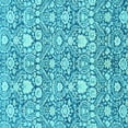 thumbnail image 1 of Ahgly Company Indoor Square Abstract Light Blue Modern Area Rugs, 3' Square, 1 of 4