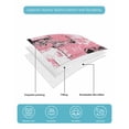 thumbnail image 5 of Quilts Full Size Bedding Set, Pink White Lightweight Quilted Comforter, Modern Abstract Art Botanical Soft Reversible Bedspread Coverlet with Pillow Covers for All Season, 78" x 90", 5 of 7