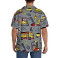 thumbnail image 7 of PAYOHTO Kids Funny Construction Vehicles Mens Hawaiian Casual Short-sleeved Shirt Tropical Summer Beach Button Down Shirts, 7 of 7