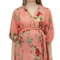 thumbnail image 6 of Bimba Moms Salmon Floral Printed Kaftan With Belt Maternity Maxi Dress-24, 6 of 6