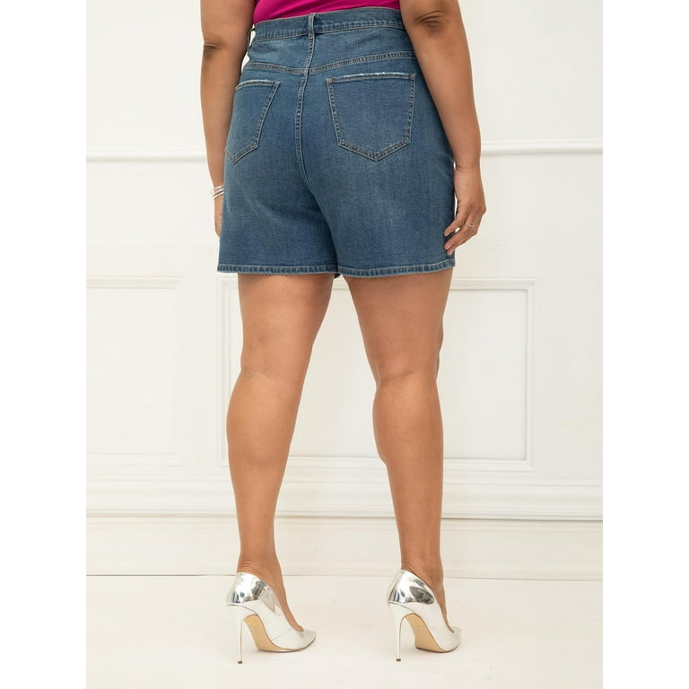 Women's plus shorts at best sale walmart