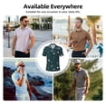thumbnail image 6 of Yiaed Christmas SnowflakePrint Men's Short Sleeve Polo Shirt,Golf Polo for Men Three-Button Golf Shirt Athletic Casual Collared T-Shirt- 4X-Large, 6 of 7