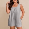 thumbnail image 2 of Women Sleeveless Scoop Neck Loose Fit Romper with Pockets Casual Summer Outfit, 2 of 5