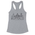 thumbnail image 1 of Skyline Buffalo New York Tank Top Fitted Racerback Women's X-Small Heather Grey, 1 of 5