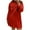 Red, variant on Mikilon Women's Long Sleeve Sequin Dress Casual Round Neck Loose Dress Fashion Short Dress