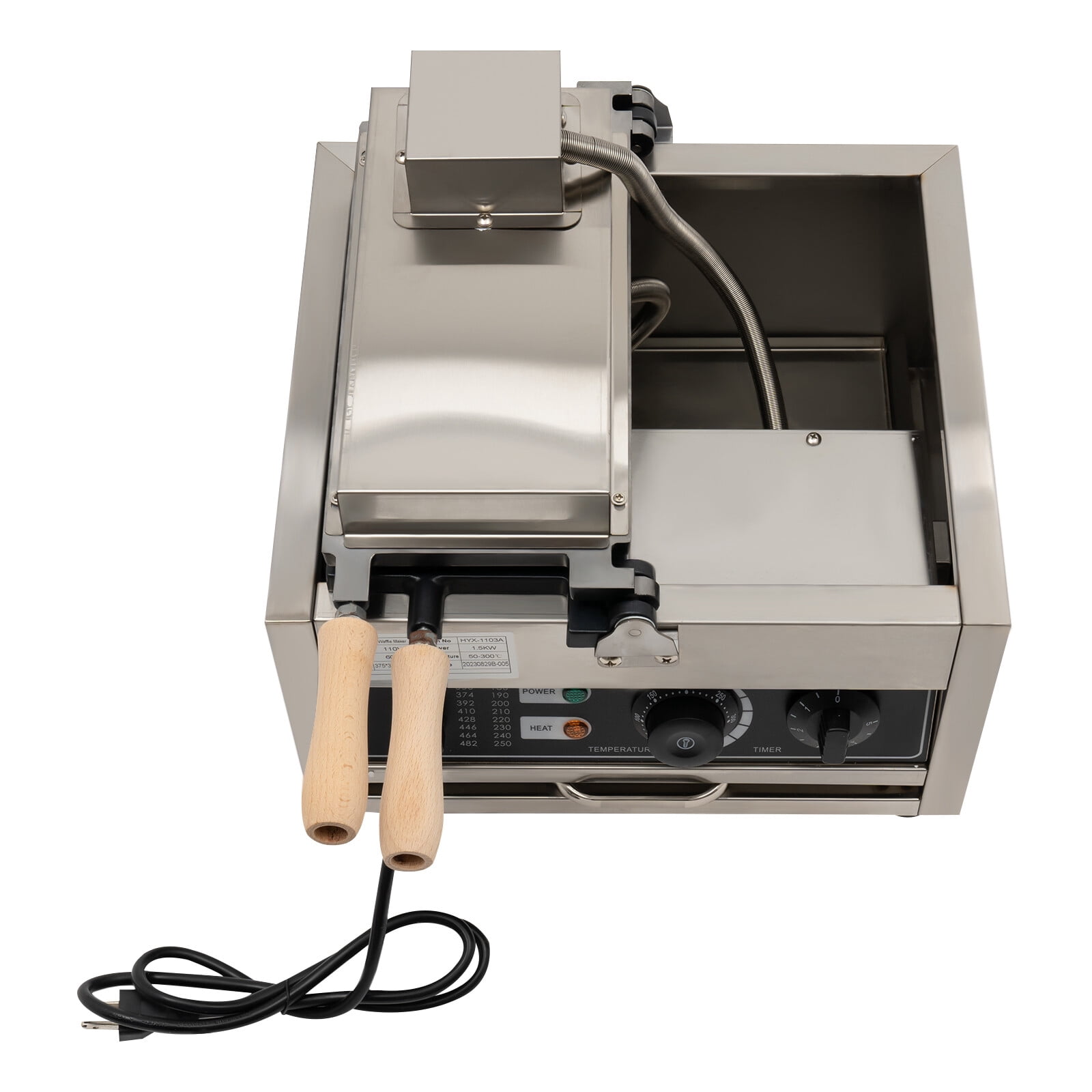Non-stick Electric Taiyaki Maker Waffle Maker Machine Fish Baker Machine Fish Shaped Waffle Cones with Non Stick Cooking Plate for Food Stores Restaurants, Making Waffles