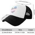 thumbnail image 3 of Transgender Heart Gift LGBT Trucker Hat Women Mesh Baseball Cap Cowboy Hat Men Dad Hat AdjustableHat Black, 3 of 8