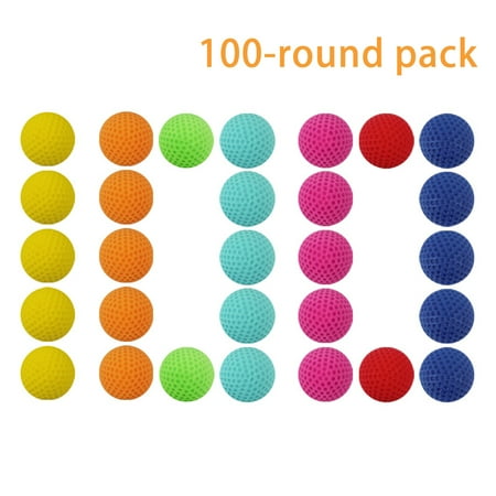 100Pcs General Refilled Bullet Ball Shooter for Nerf Rival Series - Seven Color Mixed
