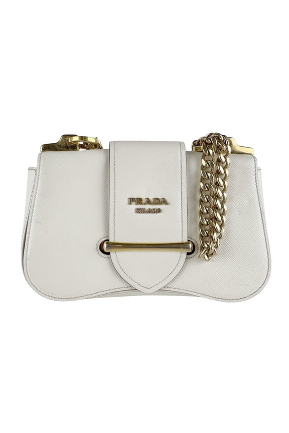 Pre-Owned Prada PRADA Shoulder Bag Leather White Women's z10040