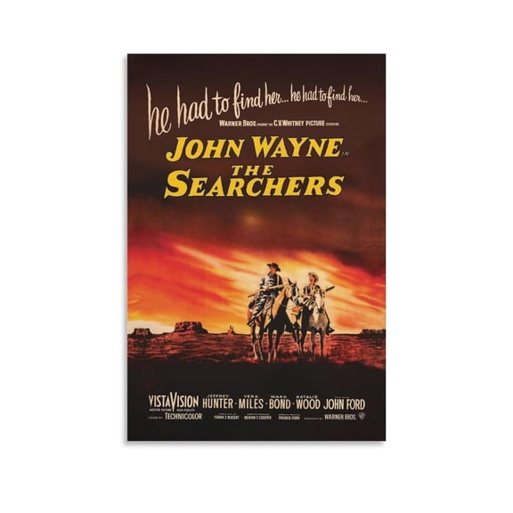 The Searchers Movie Poster Artworks Canvas Poster Room Aesthetic Wall Art Prints Home Modern Decor