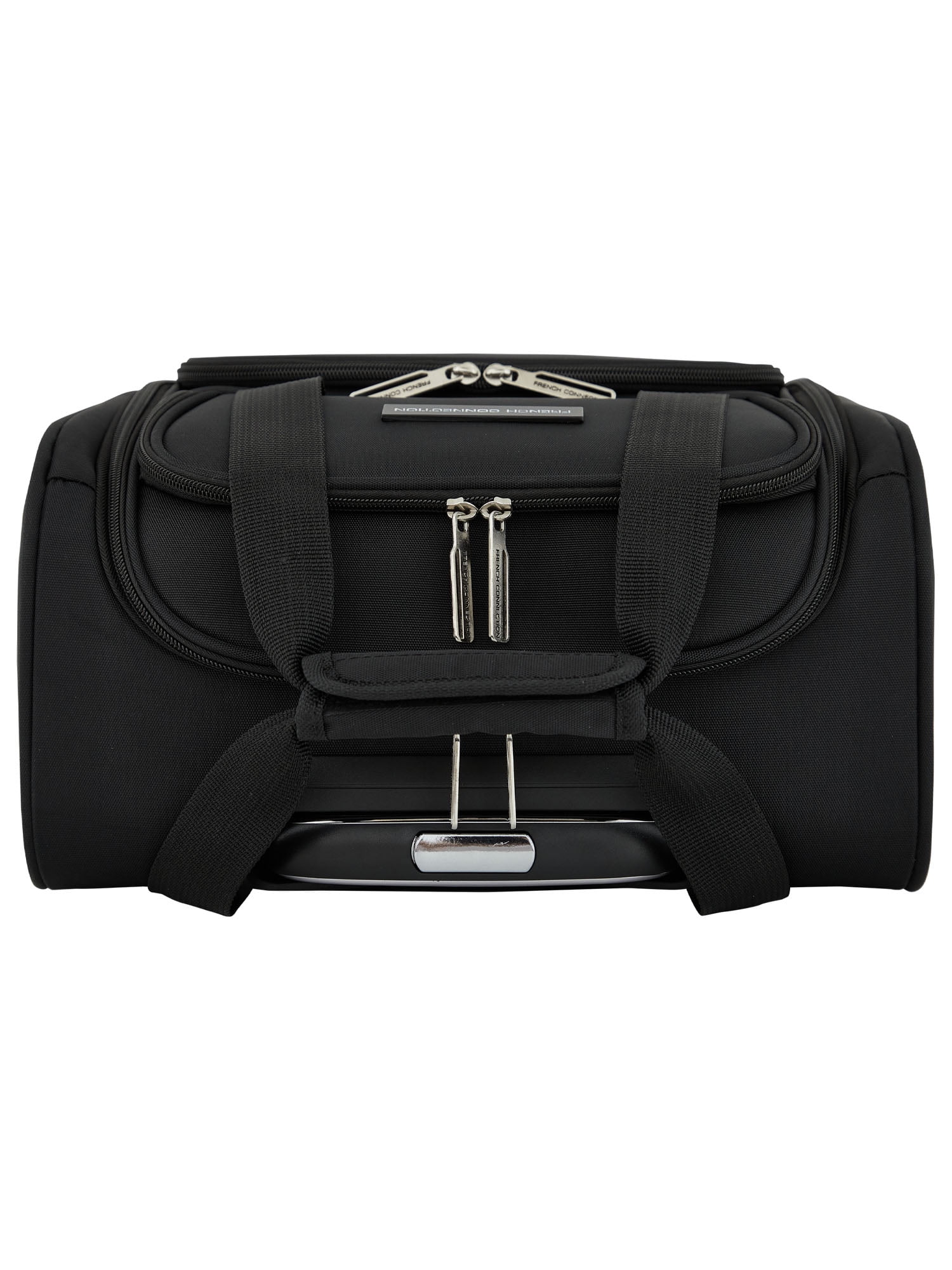 French Connection 16-Inch Rolling Under Seater Luggage with USB Port, Black