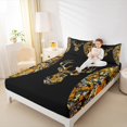 thumbnail image 4 of Manfei Camo Hunting Twin Sheet Sets,Rustic Western Farmhouse Twin Fitted Sheet,Jungle Wildlife Deer Flat Sheet For Boys,Microfiber Bedroom Decor,3pcs, 4 of 7