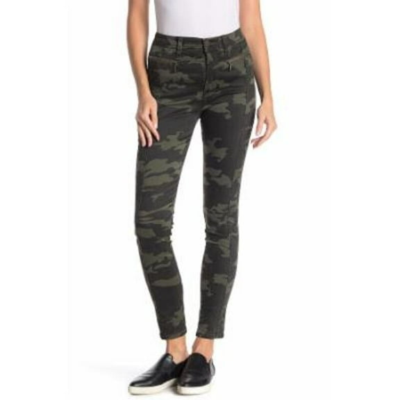High-Rise Women's Caryl Camouflage Skinny Pants - Size 8