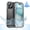 Black, variant on SPORTLINK Waterproof Case for iPhone 15 IP68 Military Full Body Heavy Duty Shockproof 360 Sealed Dustproof Phone Screen Protector 6.1 inch - Frosted Black