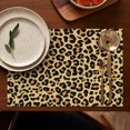 thumbnail image 4 of Cheetah Spots Table Mats Set of 6, Flax Linen Heat Resistant Wrinkle Free Animal Print Placemats, Fashion Pattern for Bold Jungle Theme Dining Table Decor, 4 of 5