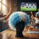 thumbnail image 2 of Peluca Para Adultos Aficionados De Futbol Soccer Albiceleste, 2 of 5