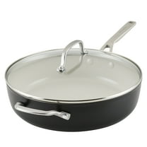 KitchenAid Hard Anodized Ceramic Nonstick Sauté Pan with Lid, 5-Quart, Pistachio