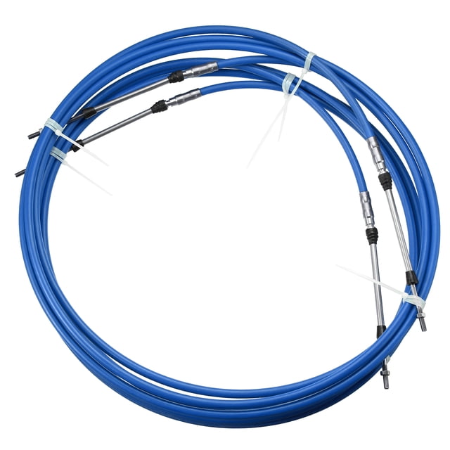Palancas de gas marinas Unique Bargains 2 para mando a distancia Cable azul 4 metros
