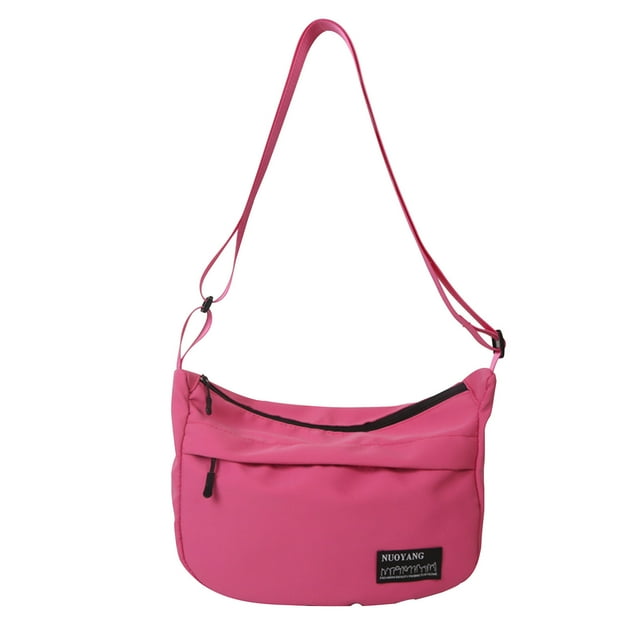 Lightweight Nylon Tote Bag with Multiple Pockets, Large Capacity Shoulder Bag for Work & Travel
