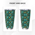 thumbnail image 3 of Fotbe Pineapple And Cactus Pattern 20 oz Tumbler Stainless Steel Vacuum Insulated Coffee Ice Cup Double Wall Travel Flask Leak-proof Coffee Cup-Straw Three-piece Set, 3 of 8