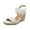 White-A, variant on Womens Open Toe Espadrilles Dressy Platform Sandals Slip on Elastic Ankle Strap Wedges Sandals 36 White