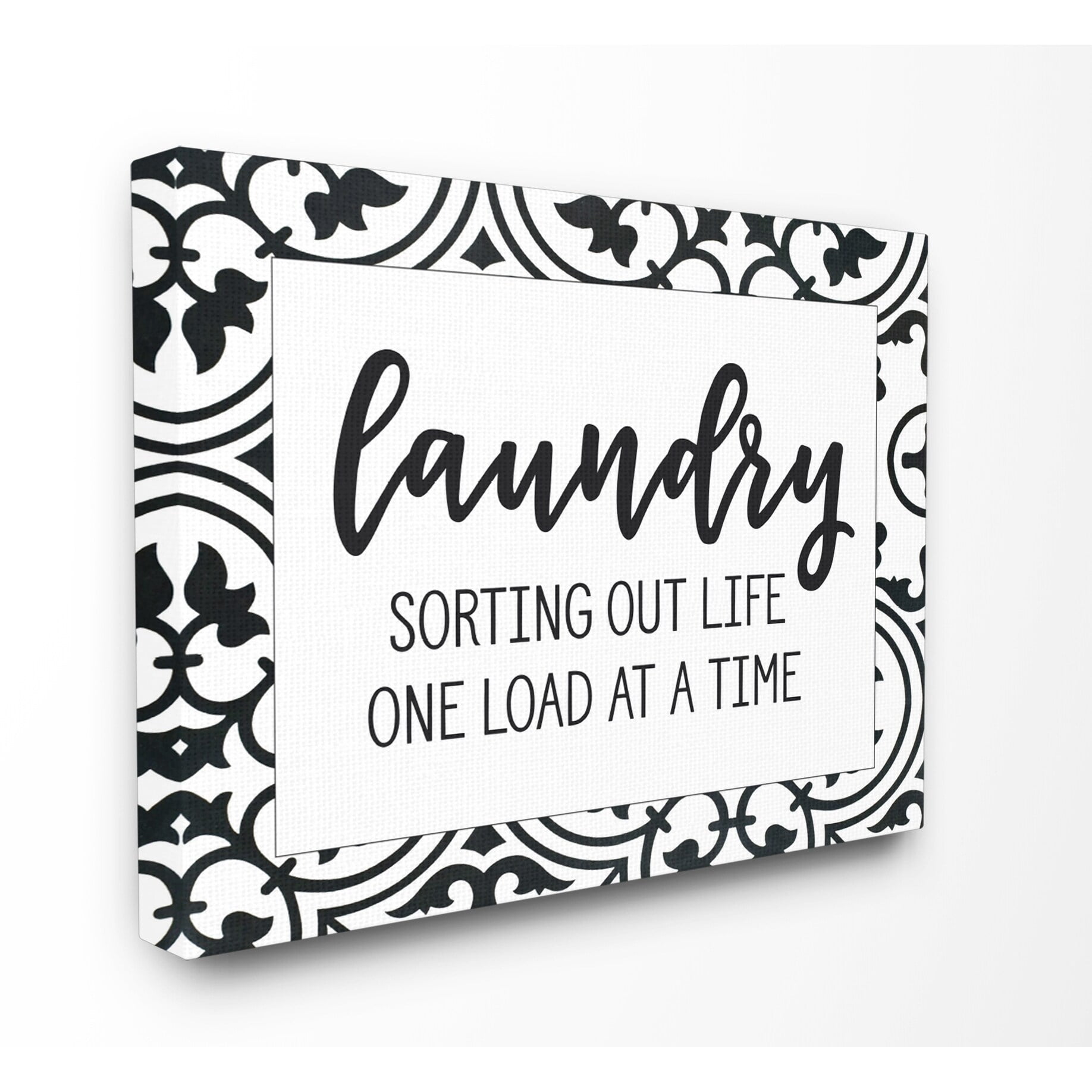 Stupell Laundry Sorting Out Life Laundry Stretched Canvas Wall Art 24 x 30