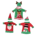 thumbnail image 4 of Toddmomy Wine Bottle Sweater Clothes Red 17x13cm Fabric Hat Shape For Holiday Gathering 3Pcs, 4 of 8