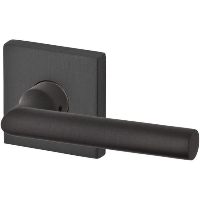 Half Dummy Left Hand Tube Lever & Contemporary Square Rose, Venetian Bronze