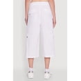 thumbnail image 5 of Womens Wide Leg Cargo Pocket Capris Pants, 5 of 5