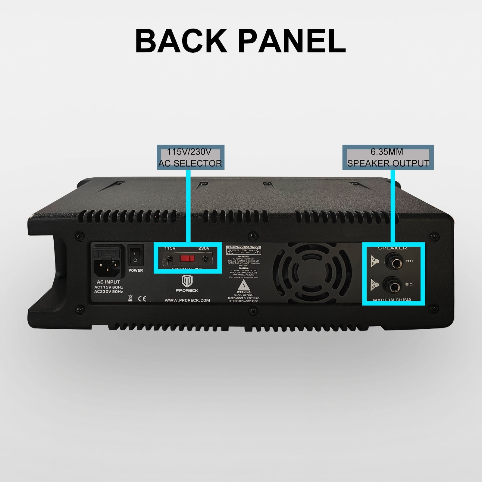 PRORECK MX8 - Beginner's DJ Controller Set with Built-In Amplifier, 8 Channels Mixer Microphone