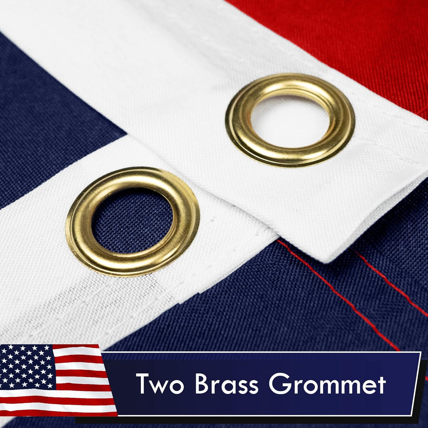 American Flags for Outside 3X5 FT 3Ply Double Sided Prined USA Flags Polyester US United State Flags Canvas with Stars and Stripes Flag with 2 Brass Grommets Outdoor Indoor Decor