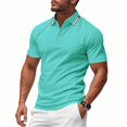 thumbnail image 2 of LRGSHF Men's Summer Polo Shirts Short Sleeve Solid Color Basic Golf Work Collared T Shirts Quick Dry Lightweight Comfortable Tops, 2 of 5
