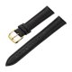 thumbnail image 3 of Correas de reloj de cuero Uxcell de 18 mm, correa de cuero de grano fino, reemplazo de piel de vaca, correa de reloj para mujeres y hombres, tono negro y dorado, 3 of 6