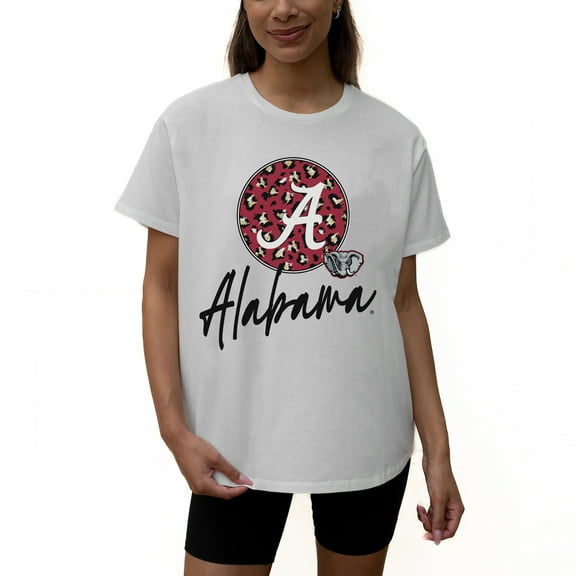Women's Gameday Couture White Alabama Crimson Tide Wild Expectations Tri-Blend Flowy T-Shirt