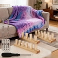 thumbnail image 4 of Portable 48-Inch Handheld Loom for Weaving Thick Blankets And Scarves, Chunky Knit Blanket Weaving Loom with Wooden Pegs, Natural Wood Grain Craft Kits for Beginners, 4 of 7