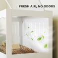 thumbnail image 5 of PawHut Hamster Cage with Openable Top, Hut, Seesaw, Ladder, Transparent Acrylic Panel Small Animal Habitat for Dwarf Hamster Gerbil, White, 5 of 8