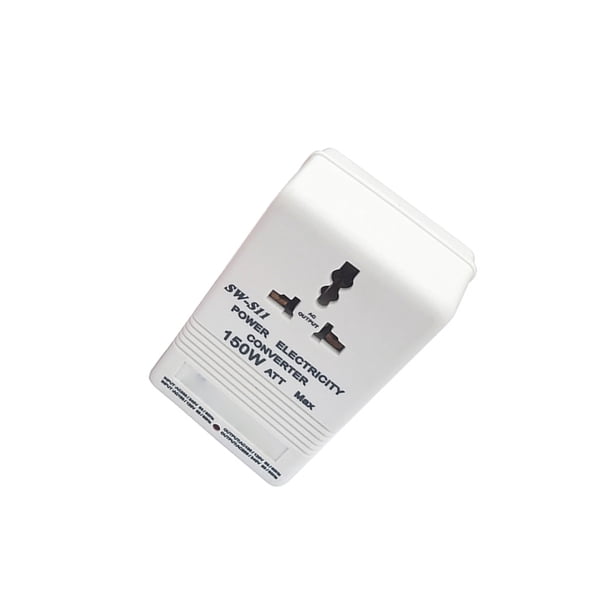 Matsuzay Convertidor de voltaje de Hotel para oficina en casa, electricidad de viaje, 110V a 220V, adaptador reductor, inversor regulador de fuente de Adaptadores de corriente Blanco S11 150W