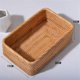 thumbnail image 3 of Hand-Woven Rattan Wicker Basket Fruit Tea Snack Bread Basket Cosmetic Rectangular Storage Box Household KitchenSuppliesL, 3 of 5