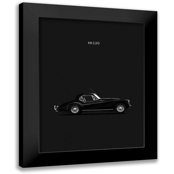 Rogan, Mark 12x14 Black Modern Framed Museum Art Print Titled - Jaguar XK120 Coupe 1952