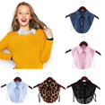 thumbnail image 6 of Women Men Detachable Lace Cotton False Tie Clothes Accessories Shirt Fake Collar Lapel Blouse Top 10, 6 of 8