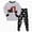R121-Light Gray, variant on NOLDARES Cotton 2 Piece Pajamas Boys Long Sleeve Sets Toddler Boys Pjs Kids Sleepwear Sets,White,5-6 Y